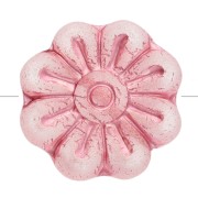 Perles fleurs 18 mm en verre - Rose x4|raw }}