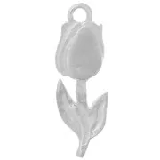 Breloque fleur tulipe 20x7 mm - Argent 925 x1