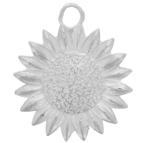Breloque fleur tournesol 16 mm - Argent 925 x1