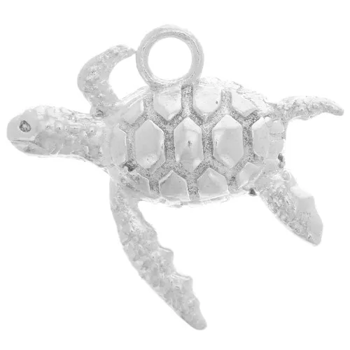 Breloque tortue de mer 14.5x15 mm - Argent 925 x1