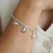 Breloque tortue de mer 14.5x15 mm - Argent 925 x1