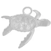 Breloque tortue de mer 14.5x15 mm - Argent 925 x1