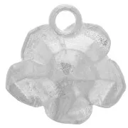 Breloque fleur rose 14 mm - Argent 925 x1