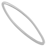 Intercalaires ovales 29x8 mm - Rhodié x6|raw }}