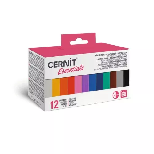 Assortiment de 12 couleurs de Pâte Cernit Essentials x1