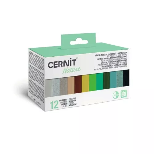 Assortiment de 12 couleurs de Pâte Cernit Nature x1