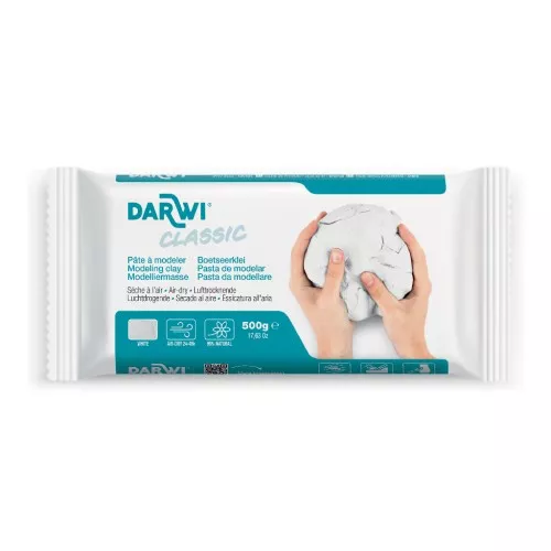 Pâte autodurcissante DARWI classic - Blanc x500g