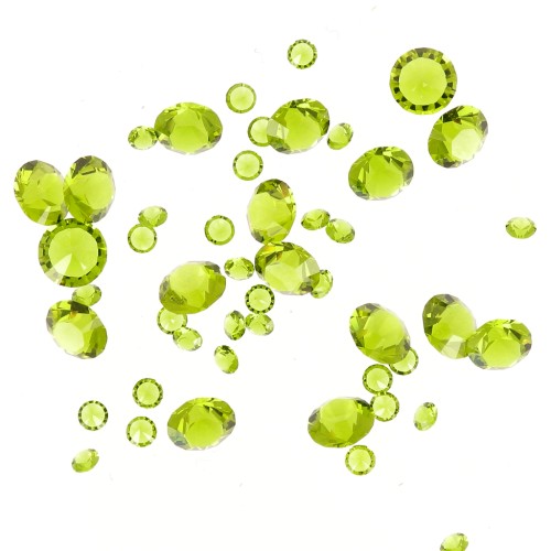 Pierres en vrac en cristal à résiner - Joblot PureCrystal - 1 à 6 mm - Olivine x10g