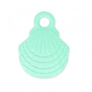 Breloque teintée coquillage 10x13 mm Green Turquoise x1