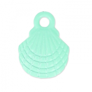 Breloque teintée coquillage 10x13 mm Green Turquoise x1