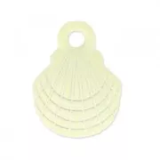 Breloque teintée coquillage 10x13 mm Jonquil x1