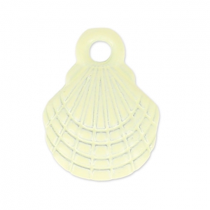 Breloque teintée coquillage 10x13 mm Jonquil x1