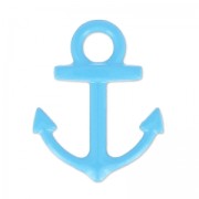 Breloque teintée ancre 15x18 mm Bleu x1|raw }}