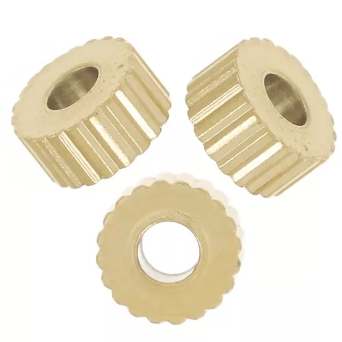 Perles rondelles striées 4 mm - Acier inoxydable 304L Doré x6
