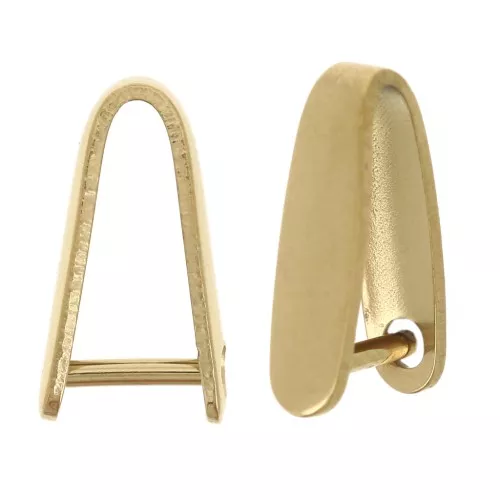 Attaches pendentifs 11x3 mm - Acier inoxydable 304L Doré x5