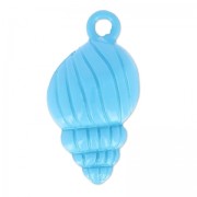 Breloque teintée coquillage 24x13 mm Bleu x1|raw }}
