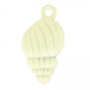 Breloque teintée coquillage 24x13 mm Jonquil x1