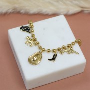 Bracelet maille Boule 5 mm - Acier inoxydable 304L x21.5cm