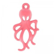 Breloque teintée pieuvre 30x17 mm Framboise x1|raw }}