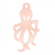 Breloque teintée pieuvre 30x17 mm Pink Coral x1|raw }}