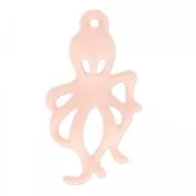 Breloque teintée pieuvre 30x17 mm Pink Coral x1
