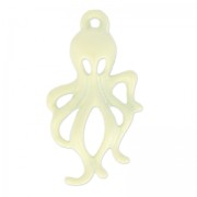 Breloque teintée pieuvre 30x17 mm Jonquil x1|raw }}