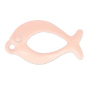 Breloque teintée poisson 20x11 mm Pink Coral x1