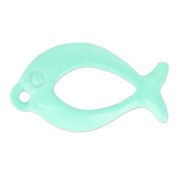 Breloque teintée poisson 20x11 mm Green Turquoise x1