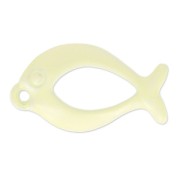 Breloque teintée poisson 20x11 mm Jonquil x1