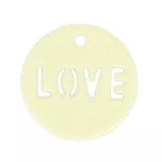 Sequin teinté love 14 mm Jonquil x1