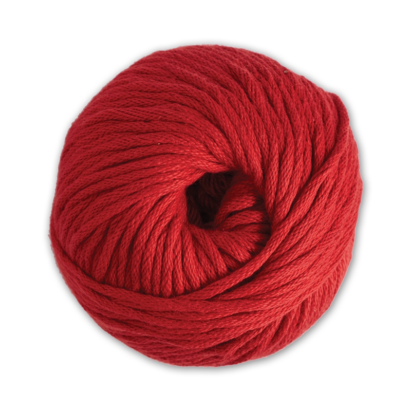 Pelote De Laine/coton Tricolore Rouge Vert Blanc - Pour Crochet/aiguille 2,5