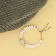 Fermoir chainette réglable Venitienne 75 mm anneau fermé - Acier inox 304L Doré