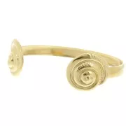 Bracelet jonc coquillages réglable 20x160 mm - Acier inoxydable Doré 304L x1