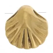 Perle coquillage 7 mm - Acier inoxydable Doré 304L x1