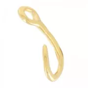 Pendentif hameçon 40 mm Doré à l'or fin x1