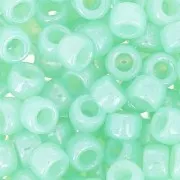 Perles de rocailles Matubo 7/0 - 3.5 mm Mint Alabaster x10g