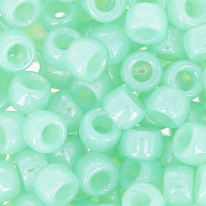 Perles de rocailles Matubo 7/0 - 3.5 mm Mint Alabaster x10g