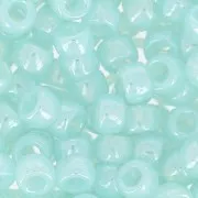 Perles de rocailles Matubo 7/0 - 3.5 mm Aqua Alabaster x10g
