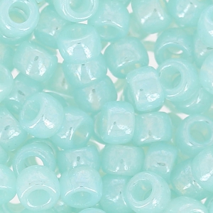 Perles de rocailles Matubo 7/0 - 3.5 mm Aqua Alabaster x10g