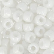 Perles de rocailles Matubo 7/0 - 3.5 mm Chalkwhite Ceramic Look x10g