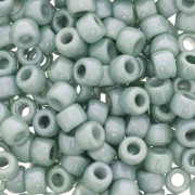Perles de rocailles Matubo 7/0 - 3.5 mm Opaque Green Ceramic Look x10g