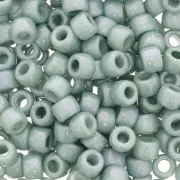 Perles de rocailles Matubo 7/0 - 3.5 mm Opaque Green Ceramic Look x10g