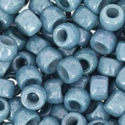 Perles de rocailles Matubo 7/0 - 3.5 mm Chalkwhite Blue Ceramic Look x10g