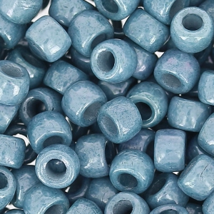 Perles de rocailles Matubo 7/0 - 3.5 mm Chalkwhite Blue Ceramic Look x10g