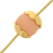 Coupelles fleurs 8 pétales 6 mm - Doré x20