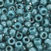 Perles de rocailles Matubo 7/0 - 3.5 mm Opaque Dark Blue Turquoise Luster x10g