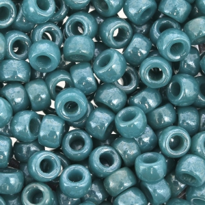 Perles de rocailles Matubo 7/0 - 3.5 mm Opaque Dark Blue Turquoise Luster x10g