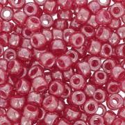 Rocailles Matubo 7/0 - 3.5 mm Luster Milky Red x10g|raw }}