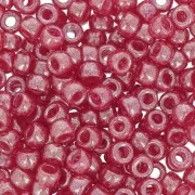 Perles de rocailles Matubo 7/0 - 3.5 mm Luster Milky Red x10g