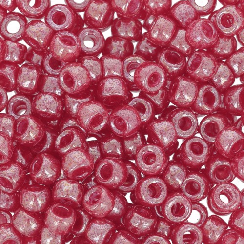 Perles de rocailles Matubo 7/0 - 3.5 mm Luster Milky Red x10g